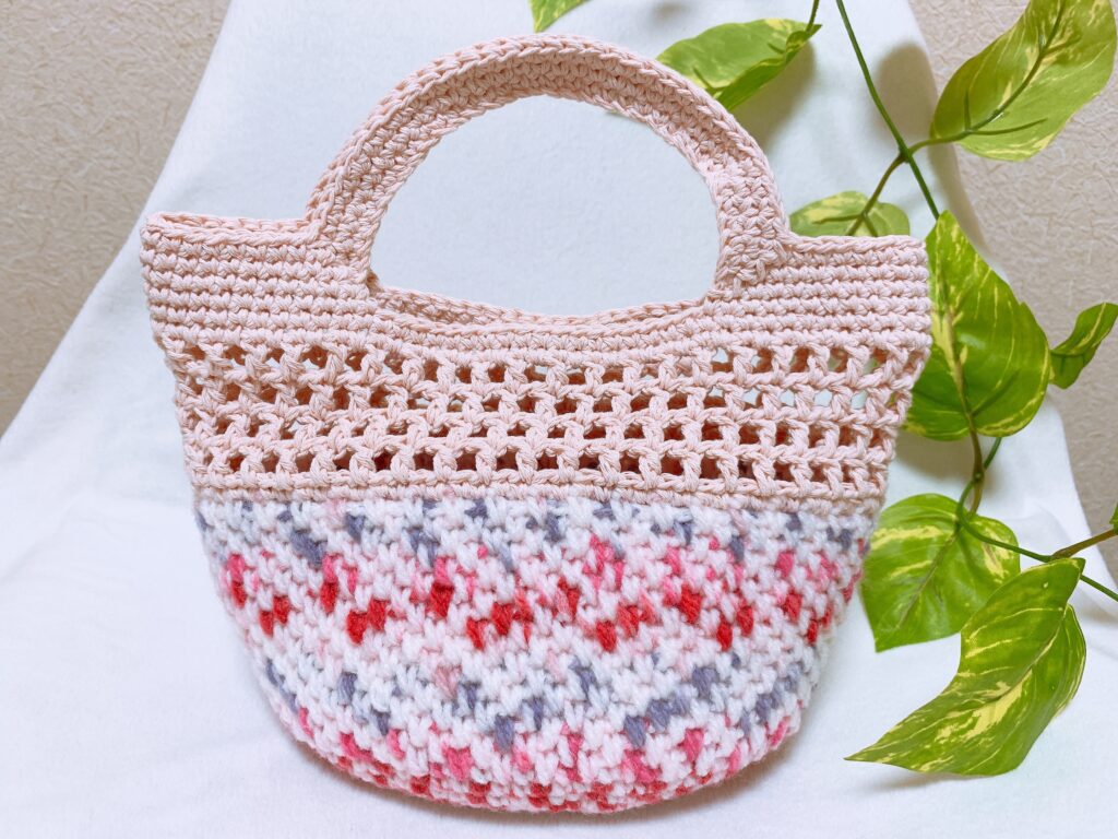 【職人手作り】✿ 夏の夜のホタル ✿  レディース　手編みバッグ